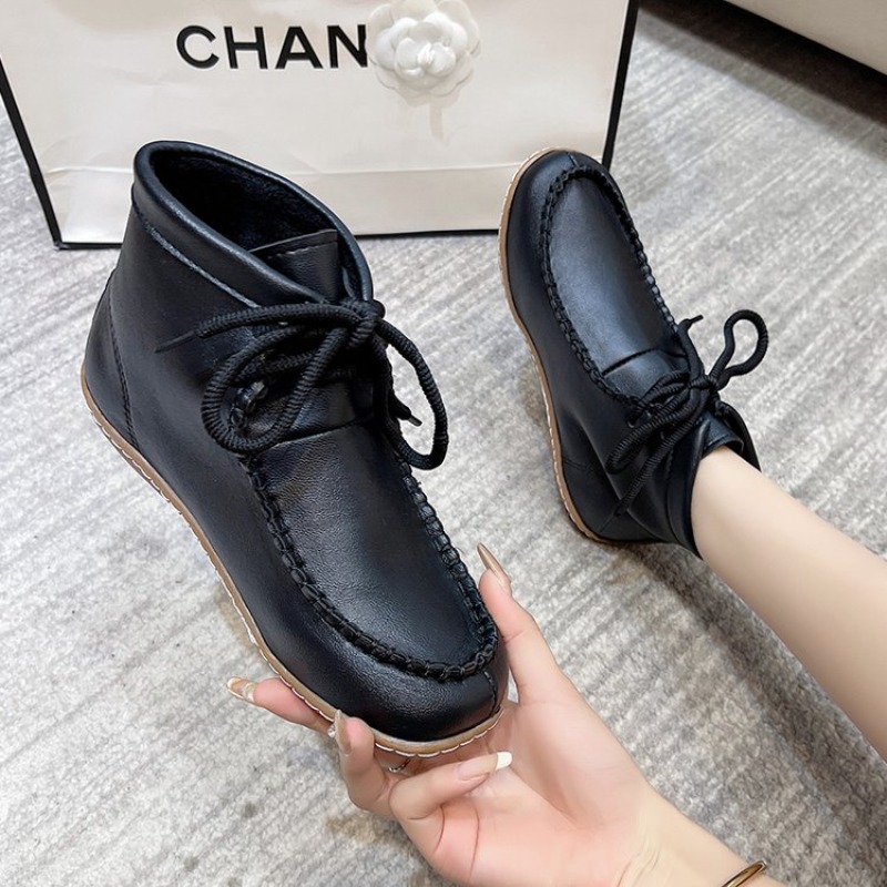 Crossfit Outdoor - Women's Ankle Boots Round Toe Flat