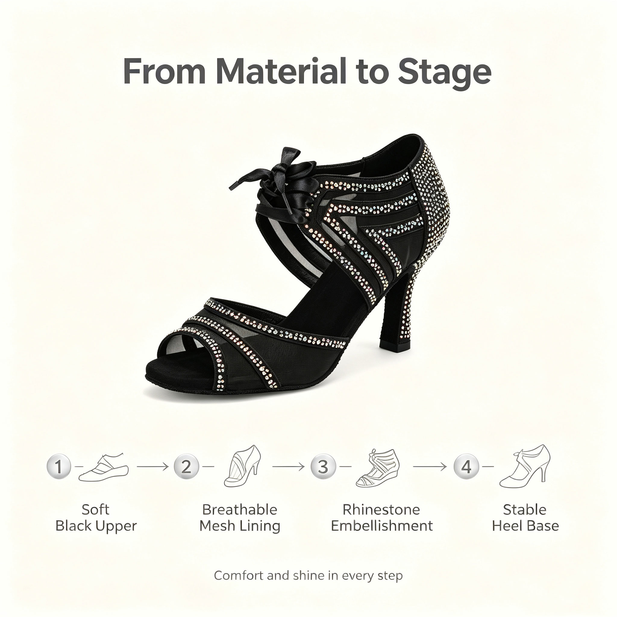 Ladies Latin Salsa Dance Shoes - Crossfit Ladies 评论和价格