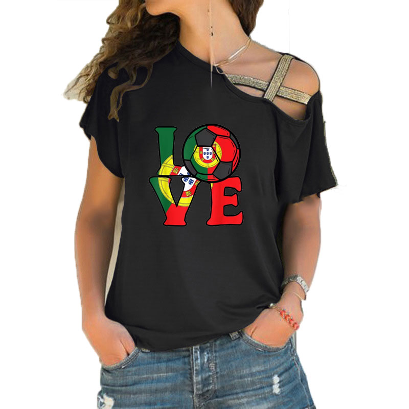 Women Loose Slash Neck T Shirt - Crossfit Accessories 评论和价格