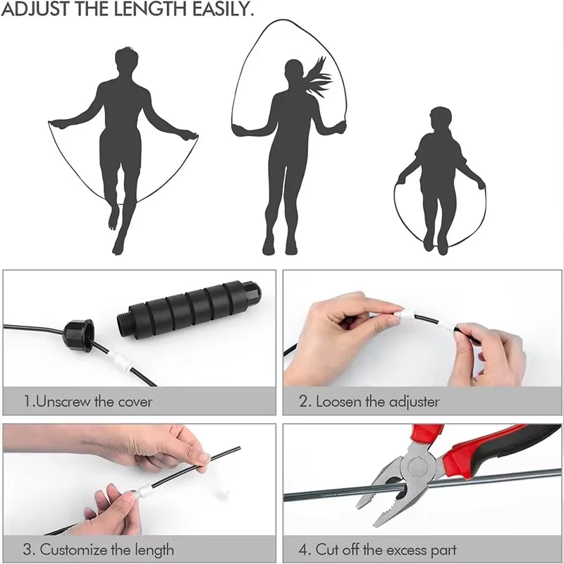 Adjustable Steel Wire Jump Rop - Jump Rope Speed Bearing 评论和价格