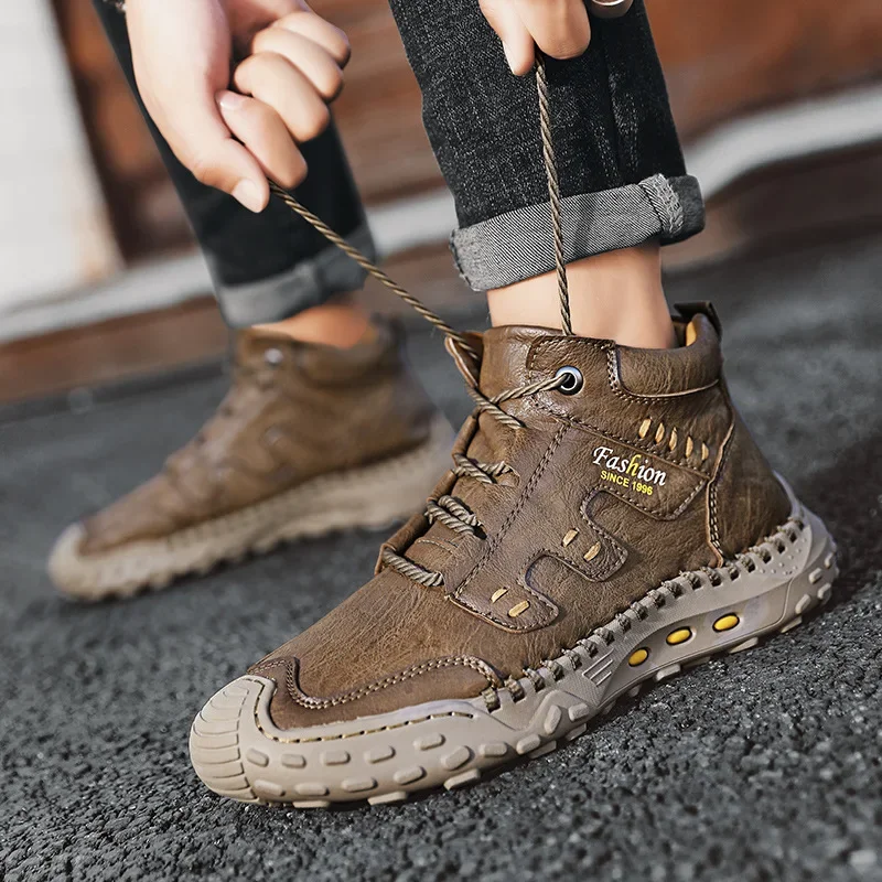Microfiber Leather Men Boots O - Crossfit Outdoor 评论和价格