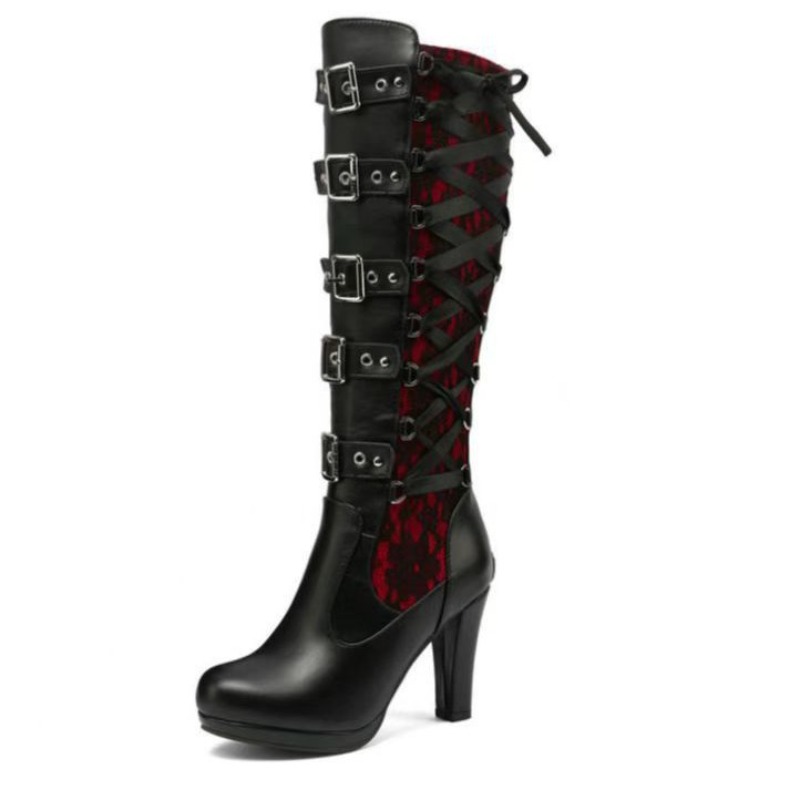 Punk Gothic Style Women's Knee - Crossfit Ladies 评论和价格