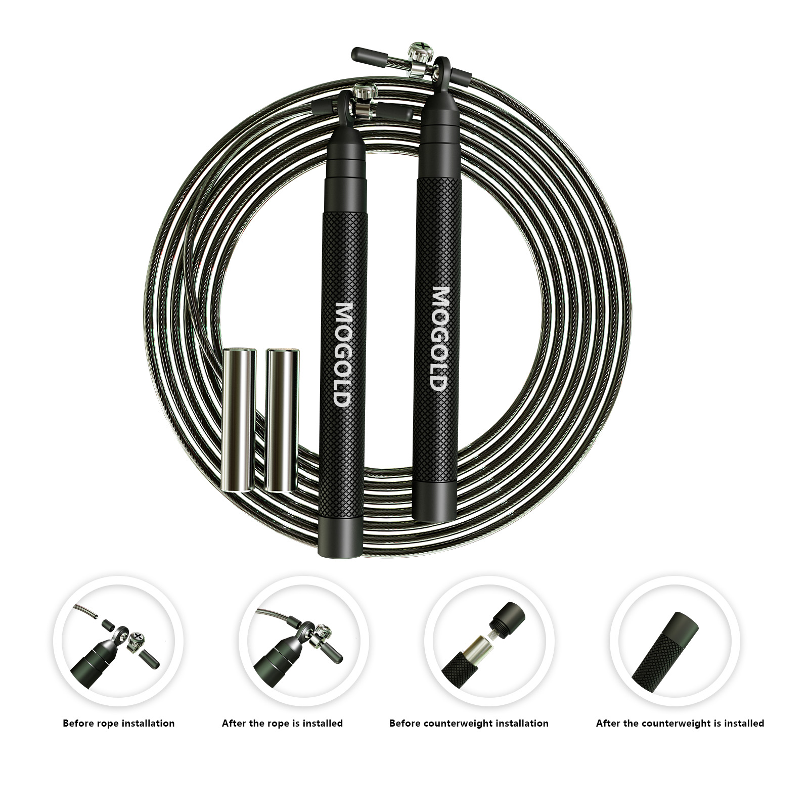 Crossfit Weighted Jump Rope Gy - Crossfit No Equipment Workouts 评论和价格